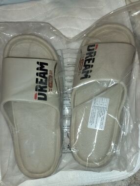DREAM Beige Slide Sandals